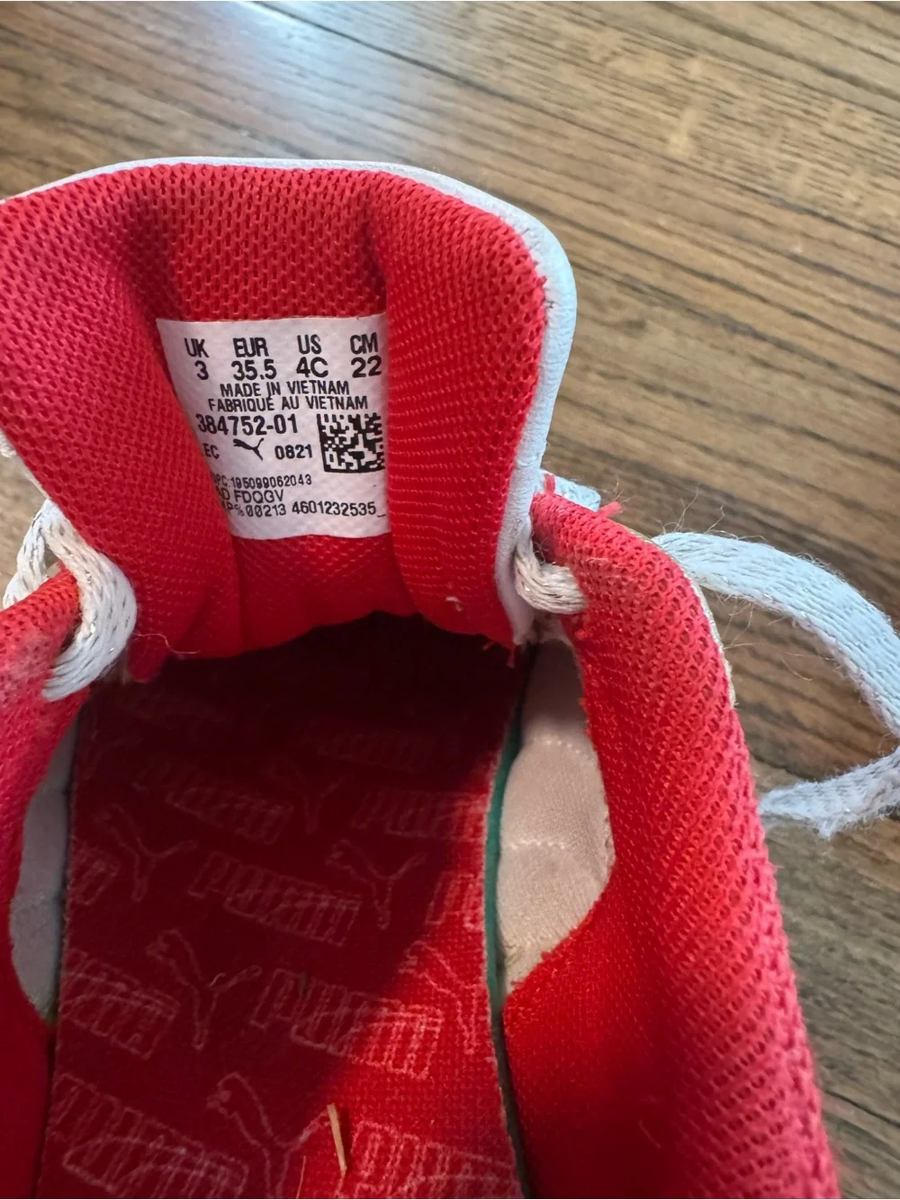 Puma Kids Red & Gold Low-Top Sneakers